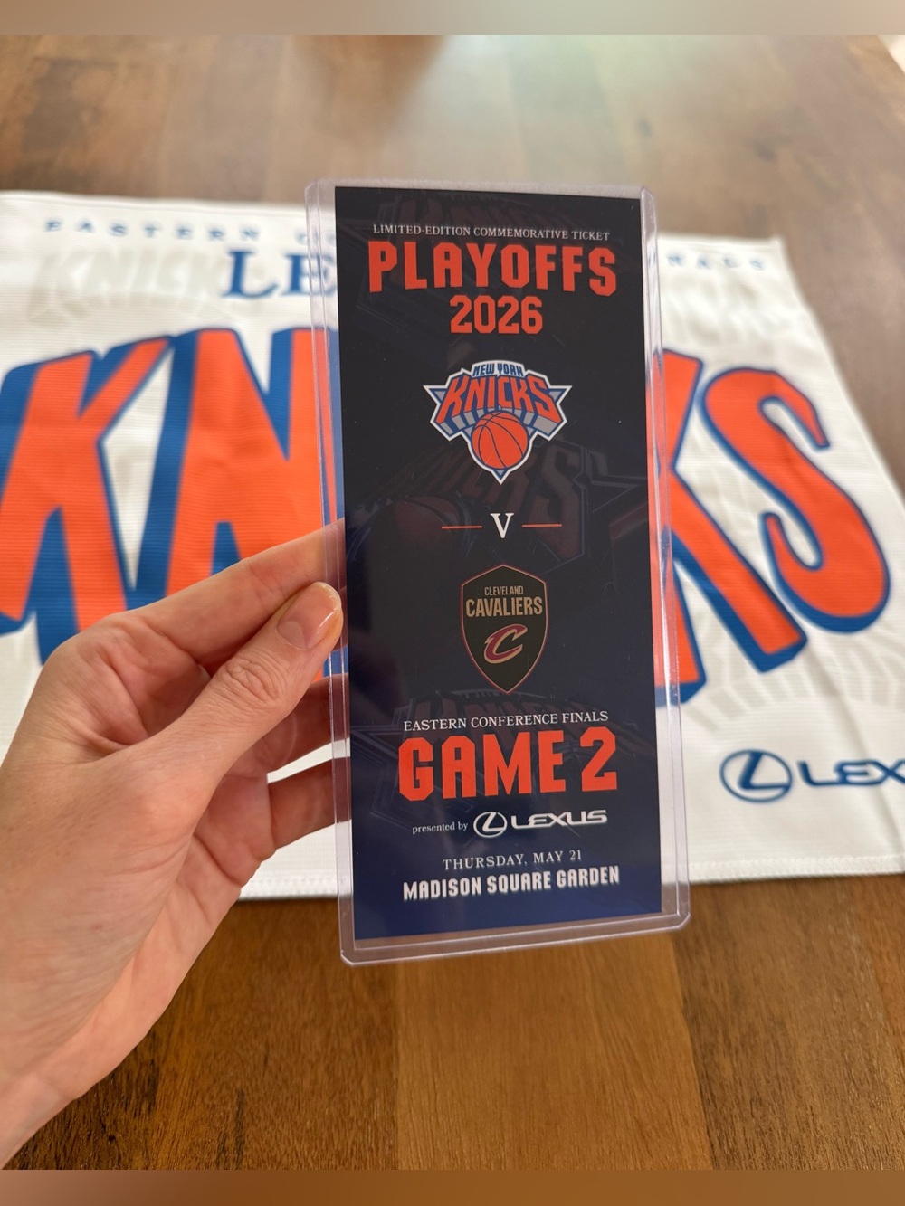 2026 New York Knicks Eastern Conference Finals Game 2 Commemorative Ticket SGA